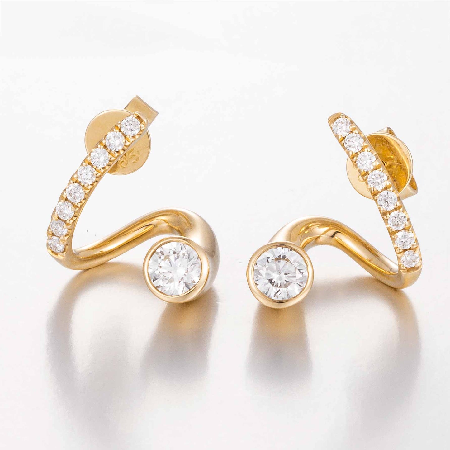 Curved Designer Earrings- Selina