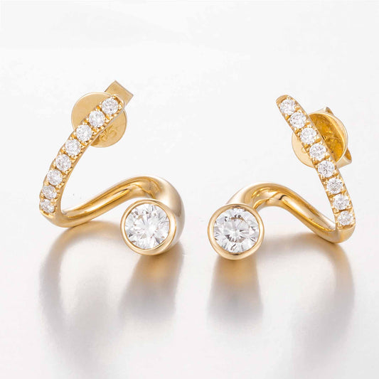 Curved Designer Earrings- Selina